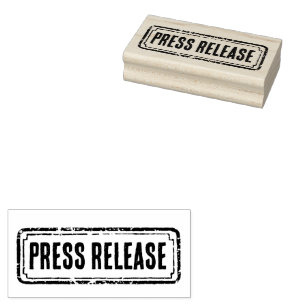 Newspaper Themed Distressed Press Release Rubber Stamp
