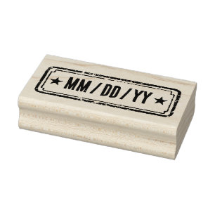 Newspaper Themed Distressed Special Date Rubber Stamp