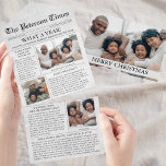 Newspaper Unique Christmas Photo Collage All In One Invitation<br><div class="desc">Introducing Our "What a Year!" Personalized Christmas Newspaper Card - A Unique Year in Review! Share your family's remarkable journey throughout the year in a remarkable way with our "What a Year!" Personalized Christmas Newspaper Card. This card is more than just a greeting; it's an engaging keepsake that will astonish...</div>