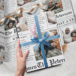 Newspaper Unique Christmas Photo Collage Wrapping Paper<br><div class="desc">Introducing Our Personalized Christmas Wrapping Paper - Where You're the Headline Act! This holiday season, elevate your gift-giving game with our Personalized Christmas Wrapping Paper. It's not just any wrapping paper; it's a unique canvas that allows you to take centre stage in your own holiday tale. Craft Your Narrative: Write...</div>