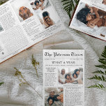 Newspaper Unique Christmas What a Year Multi Photo Tri-Fold Holiday Card<br><div class="desc">Introducing Our Unique Tri-Fold Christmas Card: A "What a Year" Year in Review! This holiday season, share your family's journey with our extraordinary Tri-Fold Christmas Card. It's not your average greeting card; it's a personalized newspaper-style masterpiece designed to capture the essence of your year. Headlines, Photos, and Articles: Relive "What...</div>