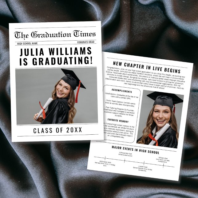 Newspaper Unique Class Of 2024 Graduation Keepsake (Newspaper Unique Class Of 2024 Graduation Keepsake)