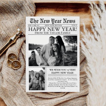 Newspaper Unique Fun Photo2025 Happy New Year 