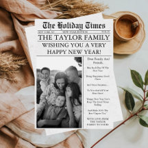 Newspaper Unique Fun Photo Happy New Year 2025