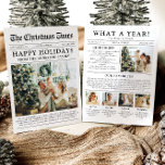 Newspaper Unique Fun What A Year Photo Christmas Holiday Card<br><div class="desc">Celebrate the highlights of your year with our unique "What A Year" Christmas photo holiday card. Designed in a modern newspaper style, this card offers a creative way to share your favourite memories and milestones. With customizable sections for photos and captions, it’s perfect for showcasing everything that made this year...</div>