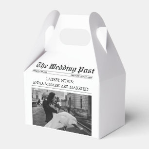 Newspaper Unique Photo Wedding Favor Box