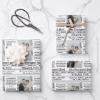 Newspaper Unique Photo Wedding Thank You 