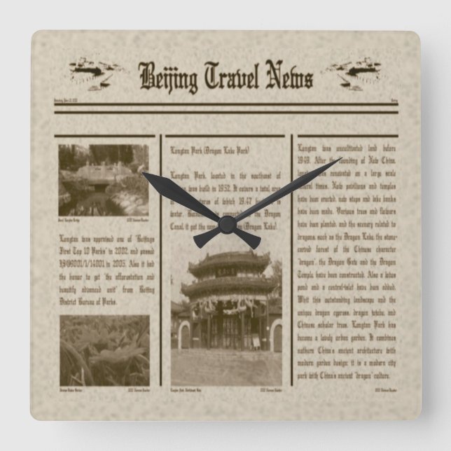 Newspaper Wall Clock (Front)