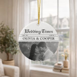 Newspaper Wedding Ceramic Ornament<br><div class="desc">Newspaper Wedding Ceramic Ornament</div>