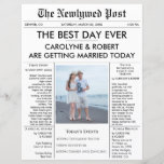 Newspaper Wedding Program<br><div class="desc">Newspaper Wedding Program,  Fully Editable,  Printable Wedding Programs</div>