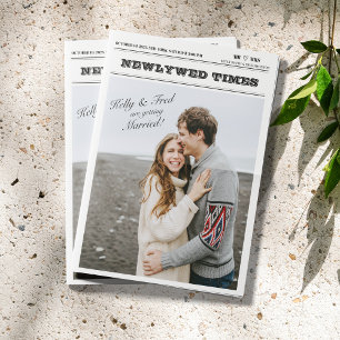 Newspaper Wedding Program Infographic Folded