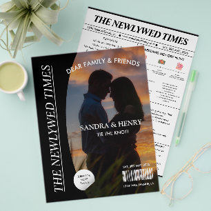Newspaper Wedding Program Photo Magazine Fun Facts