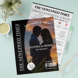 Newspaper Wedding Program Photo Magazine Fun Facts