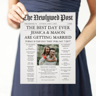 Newspaper Wedding Program Unique Programs