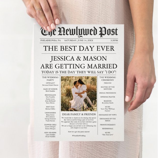 Newspaper Wedding Program Unique Programs (Creator Uploaded)