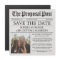 Newspaper Wedding Save The Date Magnets