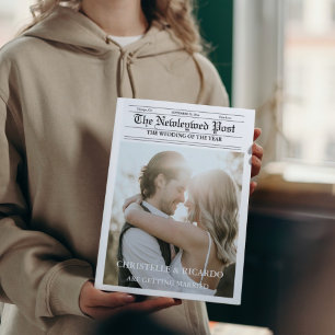 Newspaper Wedding Timeline & Program Infographic