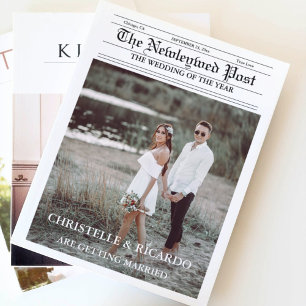 Newspaper Wedding Timeline & Program Infographic