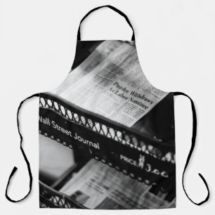 NEWSPAPERS ON THE WALL STREET JOURNAL RACK APRON