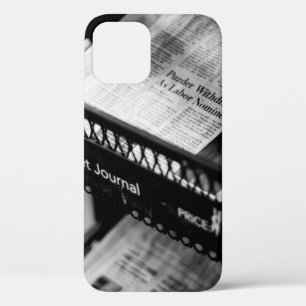 NEWSPAPERS ON THE WALL STREET JOURNAL RACK iPhone 12 CASE