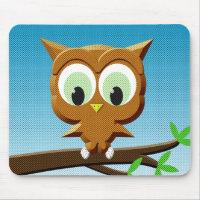 Newsprint Cartoon Owl