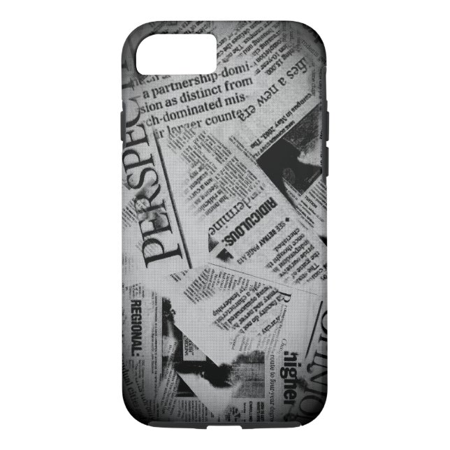 Newsprint Headlines Case-Mate iPhone Case (Back)