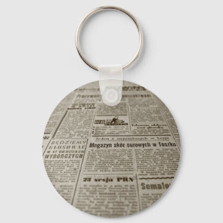 Newsprint Keychain