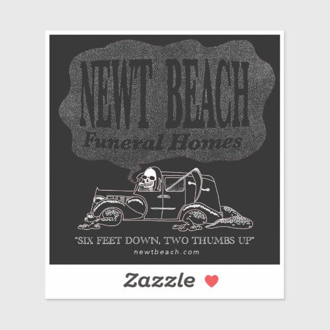 "Newt Beach Funeral Homes" Sticker (Sheet)