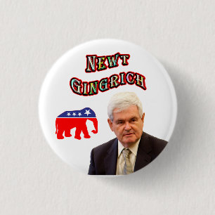 Newt Gingrich 2012 1 Inch Round Button