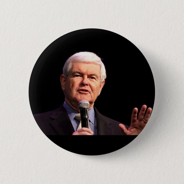 Newt Gingrich 2 Inch Round Button (Front)