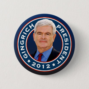 Newt Gingrich Conservative for President 2 Inch Round Button