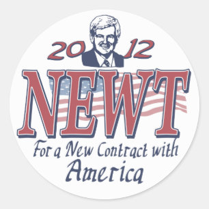Newt Gingrich for President 2012 Gear Classic Round Sticker