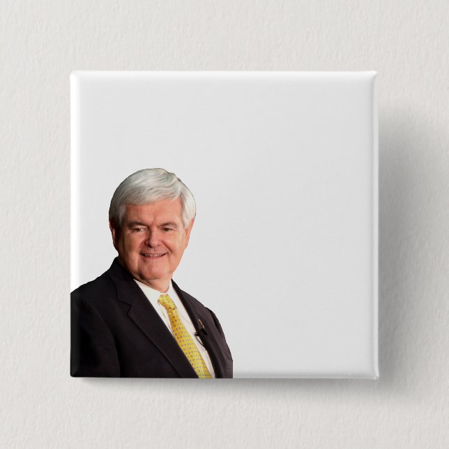 Newt Gingrich - Write Your Own Text 2 Inch Square Button (Front)