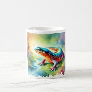 Newt in a Vibrant Watercolor Scene 100924AREF122 - Coffee Mug