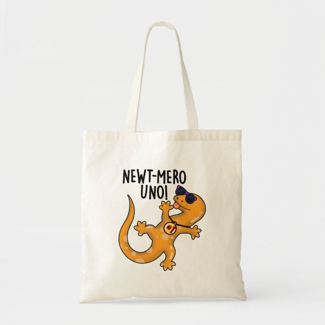 Newt-mero Uno Funny Newt Pun  Tote Bag (Front)