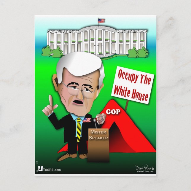 Newt Occupy White House Postcard (Front)