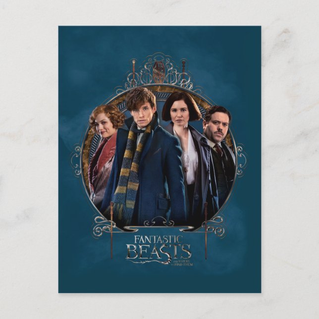 NEWT SCAMANDER™ and Company Art Nouveau Frame Postcard (Front)