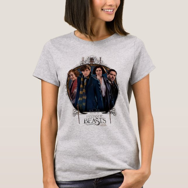 NEWT SCAMANDER™ and Company Art Nouveau Frame T-Shirt (Front)