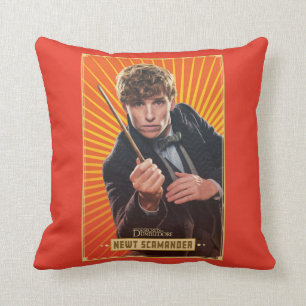 Newt Scamander Character Graphic Throw Pillow