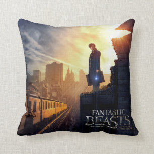 NEWT SCAMANDER™ in Destroyed Building Throw Pillow