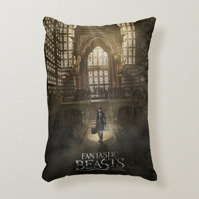NEWT SCAMANDER™ in MACUSA™ Headquarters Decorative Pillow (Front(Vertical))