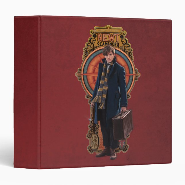 NEWT SCAMANDER™ Standing Art Nouveau Panel Binder (Front/Spine)