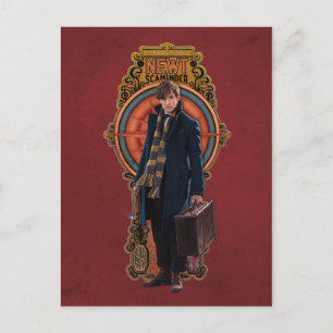 NEWT SCAMANDER™ Standing Art Nouveau Panel Postcard