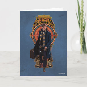NEWT SCAMANDER™ Walking Art Nouveau Panel Card