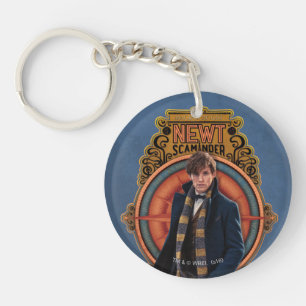 NEWT SCAMANDER™ Walking Art Nouveau Panel Keychain