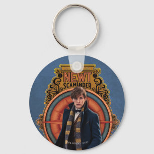 NEWT SCAMANDER™ Walking Art Nouveau Panel Keychain