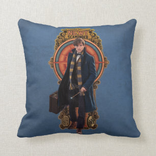 NEWT SCAMANDER™ Walking Art Nouveau Panel Throw Pillow