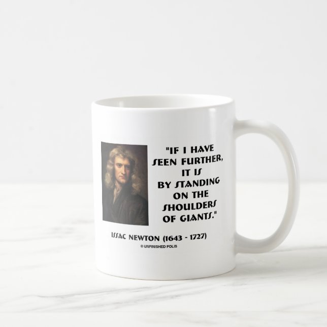 Newton Standing On The Shoulders Of Giants Coffee Mug (Right)