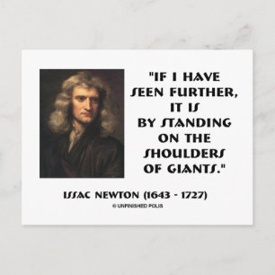 Newton Standing On The Shoulders Of Giants Postcard