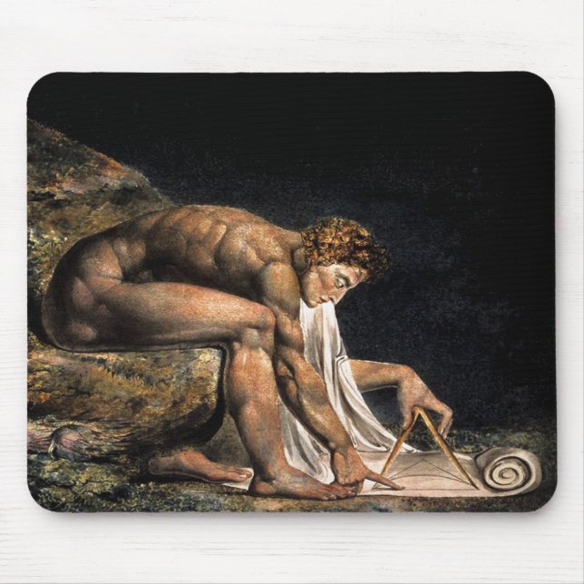 Newton William Blake Masonic Painting Mouse Pad (Front)